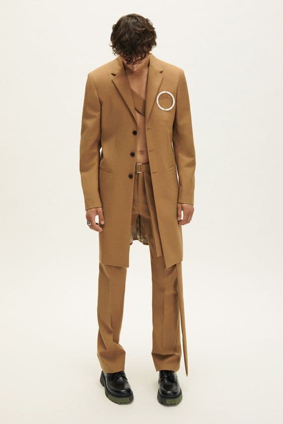 Brown Oversized Full Suit 